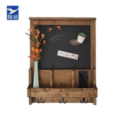 China Wood+MDF Rustic Wooden Wall Planner Wooden Box Magnetic Board for sale