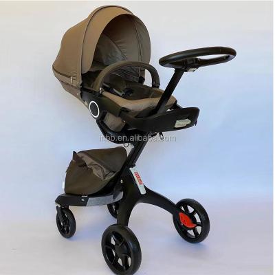 China Newborn stroller baby products babi stroller 2 in 1 pram with carseat 3in1 stroller coches deluxe Para bebes 3 in 1 baby stroller for sale