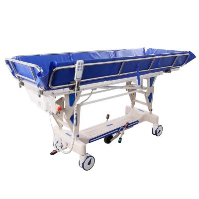 China Brand New Disabled Patient Hydraulic Stretcher Trolley Transfer Shower Bed Electric Bath Beds With Great Price for sale