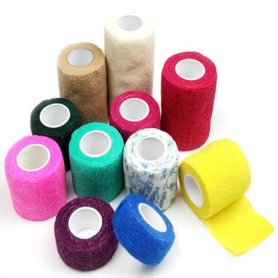 China OEM Factory Vet Medical Wrap Easy Tear Self Adhesive Elastic Cohesive 100% Cotton Bandage for sale