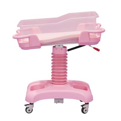 China Baby Crib Easy Clean Size Adjustable Hospital Baby Bed ABS One Step Use Crib Casting Medical Swing for sale