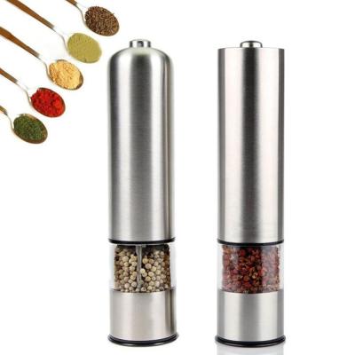 China Viable Electric Automatic Mills Porcelain Grinding Core Kitchen Grain Spice Pepper and Salt Grinder LED Light for sale