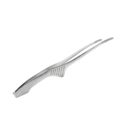 China Viable Self-Standing Tweezers and Pincette, Non-Slip Serrated Tips Tongs for Korean and Japanese BBQ for sale