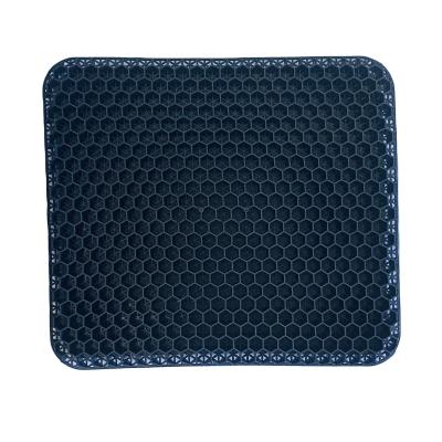 China 42*37*3.5cm Anti-static Black Second-generation Double-layer Hexagonal Honeycomb Gel Cushion To Reduce Body Pressure for sale