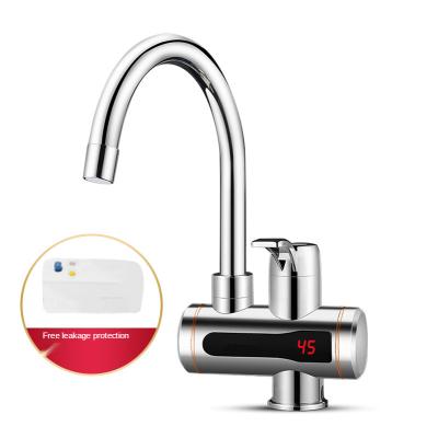 China Hotel Instant Hot Water Heater Faucet Kitchen Instant Heating Electric Tap Water Heater Tankless With LED Temperature Display for sale