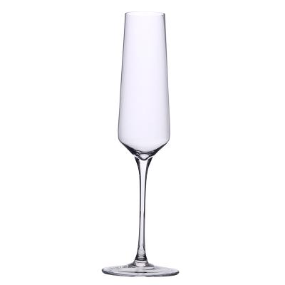 China Sustainble Champagne Flute Stem Premium Clear Glass Thin Wine Glasses for sale