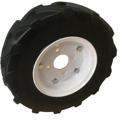 China 16x5 Chevron Semi-Pneumatic Superior Solid Wheels for Agriculture Equipment for sale