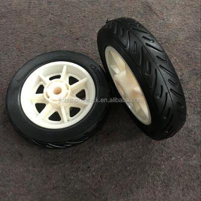 China 6in 7in Semi-pneumatic 8in puncture-proof semi-solid rubber wheels for mowers, edgers, carts or carts for sale