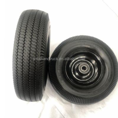 China 410 350-6 pneumatic semi-solid rubber wheels for heavy loader for sale