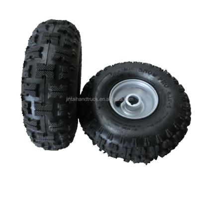 China Building Material Shops Tubeless Pneumatic Rubber Wheel 4.10-4 Use For Blower And Snow Thrower for sale