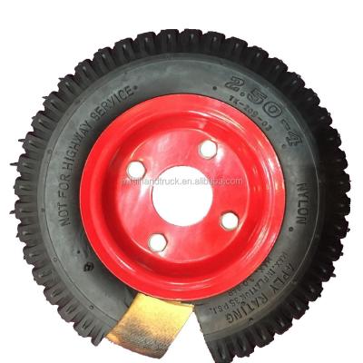 China 250-4 PU Foam Filled Wheels Small Flat Free Soft Rubber Wheels Trolley Tires 2.50-4 for sale