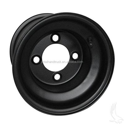 China Lawn Mower Wheel Steel Rim 8x7 For Tire 18x8.50-8 Rubber Steel Rims 8 Inch for sale