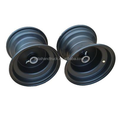 China Car Trailer Wheel Rim Garden Mower Rim 8x7 Rubber Wheel Steel Rims 18x8.50-8 With Roller Bearing for sale