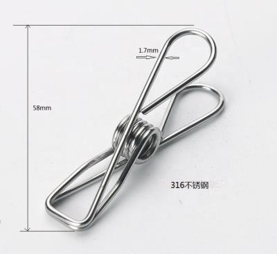 China Modern marine grade metal clothespin 316 stainless steel sock pegs and cheaper 304 stainless steel clip for sale