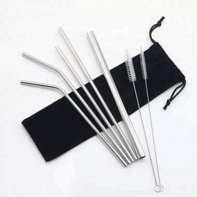 China Stocked 304 Stainless Steel Drinking Straw With Brush for sale