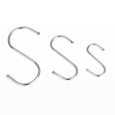 China Living room bathroom kitchen factory supply twisted s-shaped hook stainless steel hanger hooks for kitchen for sale