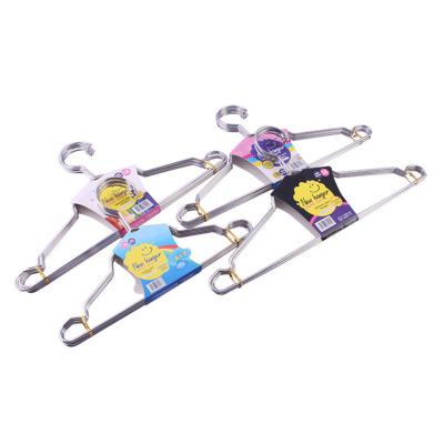 China Morden Stainless Steel Baby Clothes Hanger Luxury High Quality Kids Clothes Hanger Anti Slip Clothes Hanger for sale