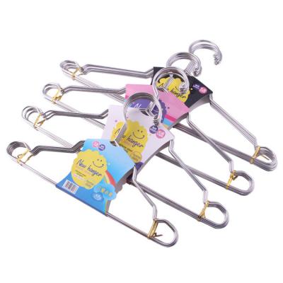 China Guangdong Durable High Quality New Stainless Steel Wire Coat Hangers Can Handle for sale