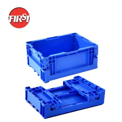 China Small Industrial Warehouse Shipping Plastic Foldable Crate Customized Color Stackable for sale