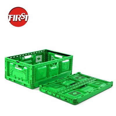 China Mesh Foldable Plastic Shipping Crates For Agricultural Vegetable 600x400x220mm 40L for sale