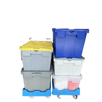 China Solid Box 600x400 Crate Nest Crates PP Material Plastic Warehouse Storage 66L Recyclable for sale