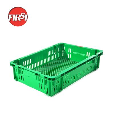 China Farm Plastic Delivery Crates Grocery Turnover Stackable PP Stacking Moving Crates for sale