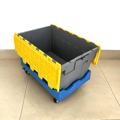 China Convenient PP Plastic Storage Bin Container with Hinged Lid and Stackable Design for sale