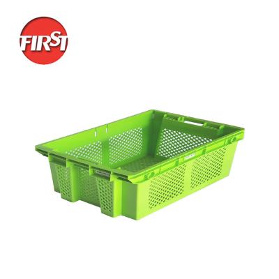 China Customized Nestable Mesh Vegetable Plastic Moving Crates Storage Turnover Box for Basket for sale