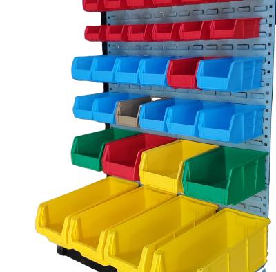 China Plastic Shelf Bins Tool Crate Stackable Plastic BoxWarehouse For Screws Stackable for sale