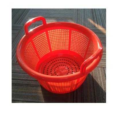 China Red Large Convenient Home Goods Storage PP Plastic Fish Basket Clothes Handy for sale