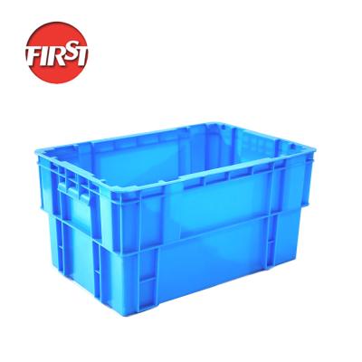 China PP Euro Box Stackable Industrial Crate Warehouse Storage Plastic Supermarket Crates for sale