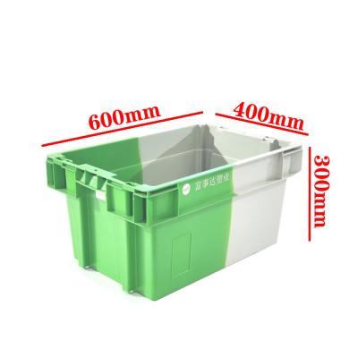 China 600*300mm Nestable Storage Plastic Moving Stackable Heavy Duty Container for sale