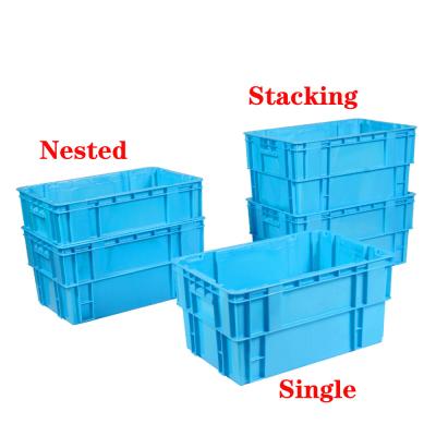 China Solid Box Style Logistic Transport PP Plastic Moving Crate Soft Drink For Industrial Storage for sale