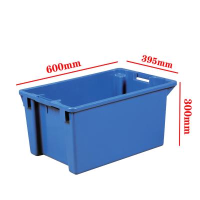 China Freely Plastic Moving Box Containers Crate Soda Stackable Plastic Crate 23.6x15.7x11.8 Inch for sale