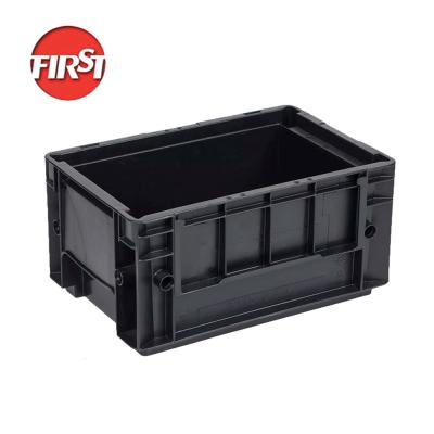 China Cajas de plástico reutilizables para repuestos de automóviles 300x200x147mm Tamaño externo apilables en venta