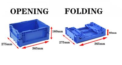 China Plastic Foldable Crates Storage Containers Warehouse Small Collapsible Crate Stackable for sale