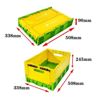 China Foldable Industrial Plastic Storage Crates Boxes With Customized Color Recyclable for sale