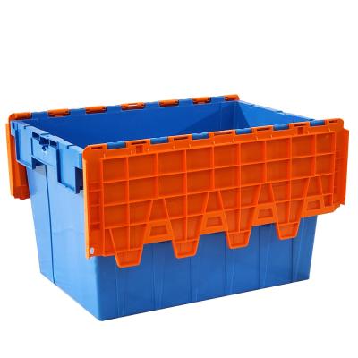 China 600x400x365mm Plastic Logistic Container Storage Tote Box Storage Crate Folding for sale