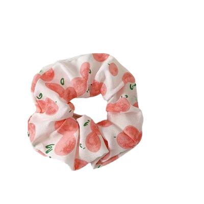 China Fashion Women Scrunchies Hair Scrunchies Girls Headwear Girls Hair Tie Korean Fruit Print Fruit Printing Hair Accessories Lady Scrunchies Ponytail Hair for sale