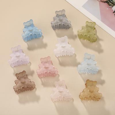 China Wholesale Decoration Factory Love Shape Bear Hair Claw Small Plastic Claw Clips Korean Hair Accessories For Women for sale