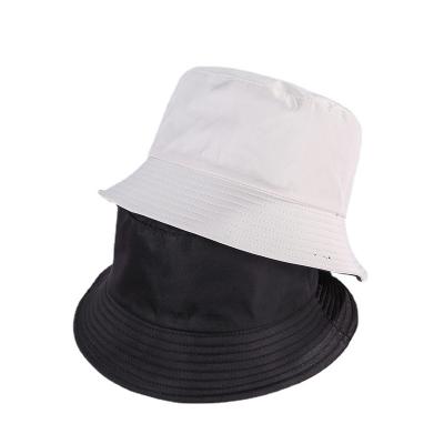 China 2022 Fashion Factory Wholesale White Bucket Hat Solid Color Double Sided Fisherman Hats Bucket Caps Custom Hat for sale