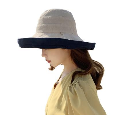 China Shading Bucket Hats Factory Wholesale Solid Color Hats And Caps Double Sided Reversible Outdoor Sunshade Customize Hat Men Women for sale