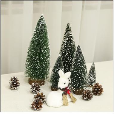 China Factory Price Modern Simple Desktop Miniature Pine Tree Toppers Christmas Table Decoration Small for sale