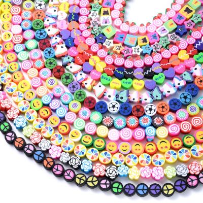 China DIY Jewelry Making Mixed Color DIY Handmade Clay Beads Fruit Poo Clay Fimo Heishi Smiley Polymer Clay Craft Beads Animal for sale