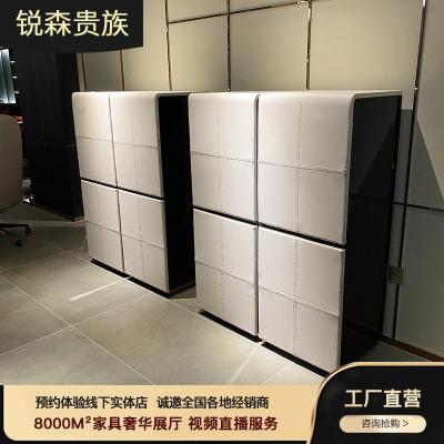 China Simple post-modern luxury MO LAN Light post-modern with the door bookcase against the wall combination study floor-to-ceiling bookcase for sale