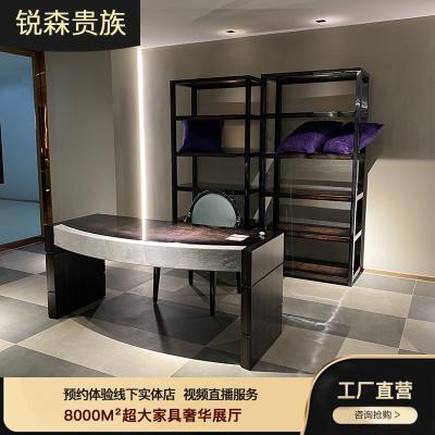 China MO LAN Italian post-modern luxury light book table and chair combination study luxury desk for sale