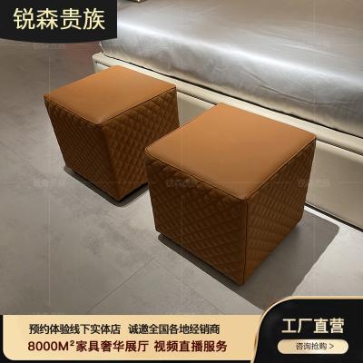 China MO LAN Italian light style post-modern luxury makeup salon stool single shoe stool for sale