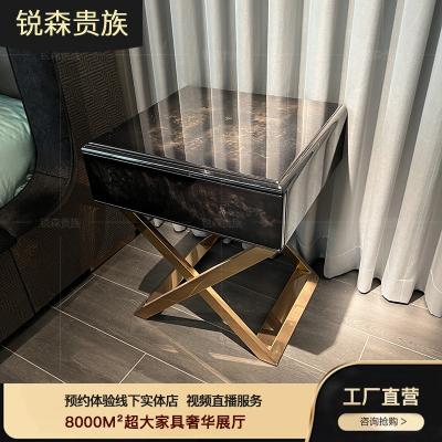 China MO LAN postmodern light luxury postmodern light luxury nightstand Hong Kong style decorative cabinet can be customized color for sale