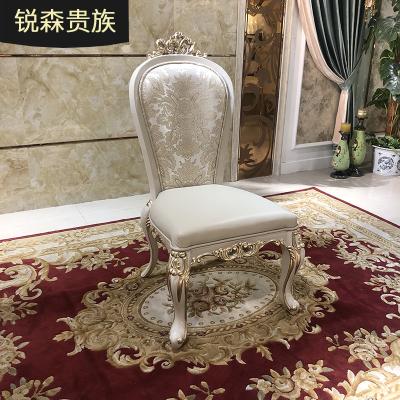 China Other MO LAN European Fabric Art Table Chair Combination Solid Wood Back Bedroom Makeup Chair for sale