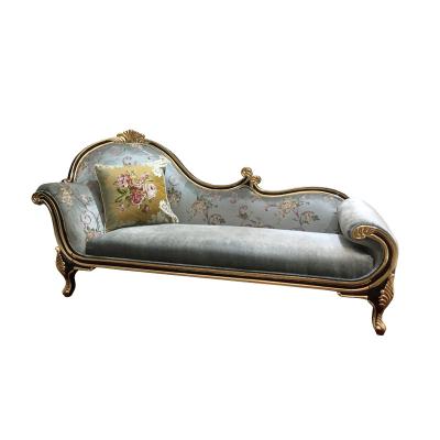 China MO LAN European Style Sofa Bed Neoclassical Beauty Bed Princess Cloth Platform Chair Concubine Lazy Solid Wood Sofa for sale